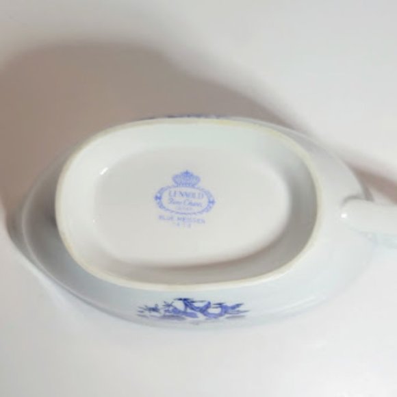 VINTAGE LENNOLD BLUE MEISSEN GRAVY BOAT (NO UNDERPLATE) - Picture 4 of 8